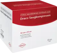 SAUGKOMPRESSEN steril 10x10 cm Draco (25 Stk) - medikamente-per-klick.de