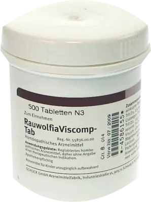 RAUWOLFIAVISCOMP TAB Tabletten (500 Stk) - medikamente-per-klick.de