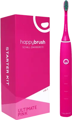 HAPPYBRUSH Schall-Zahnbürste Starter-Kit pink (1 Stk) -  medikamente-per-klick.de