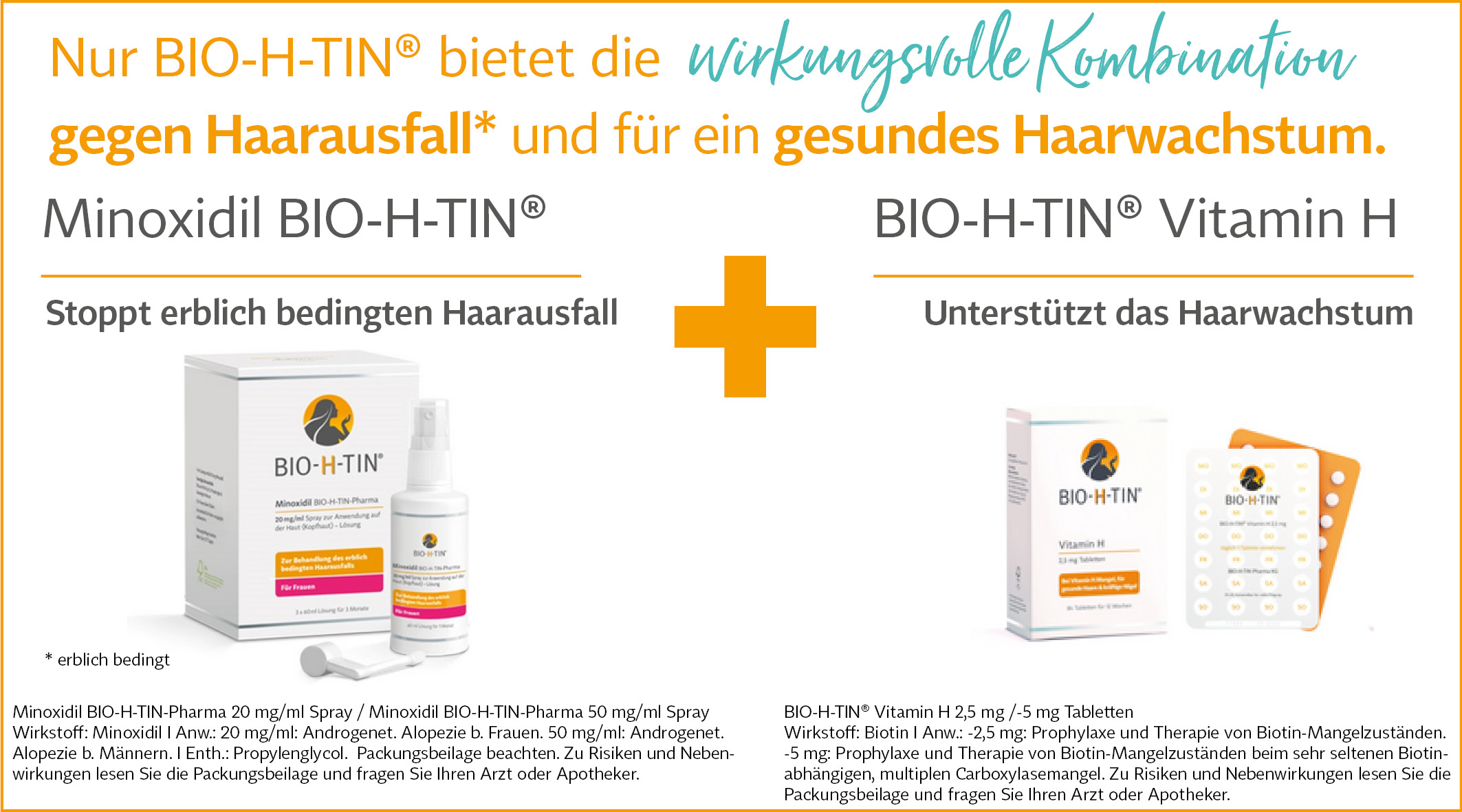 MINOXIDIL BIO-H-TIN Pharma 20 mg/ml Spray Frauen (3X60 ml) -  medikamente-per-klick.de