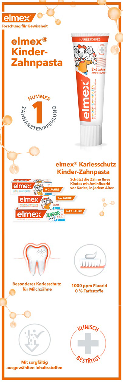 elmex Kinder-Zahnpasta zum Schutz der Milchzähne (50 ml) -  medikamente-per-klick.de