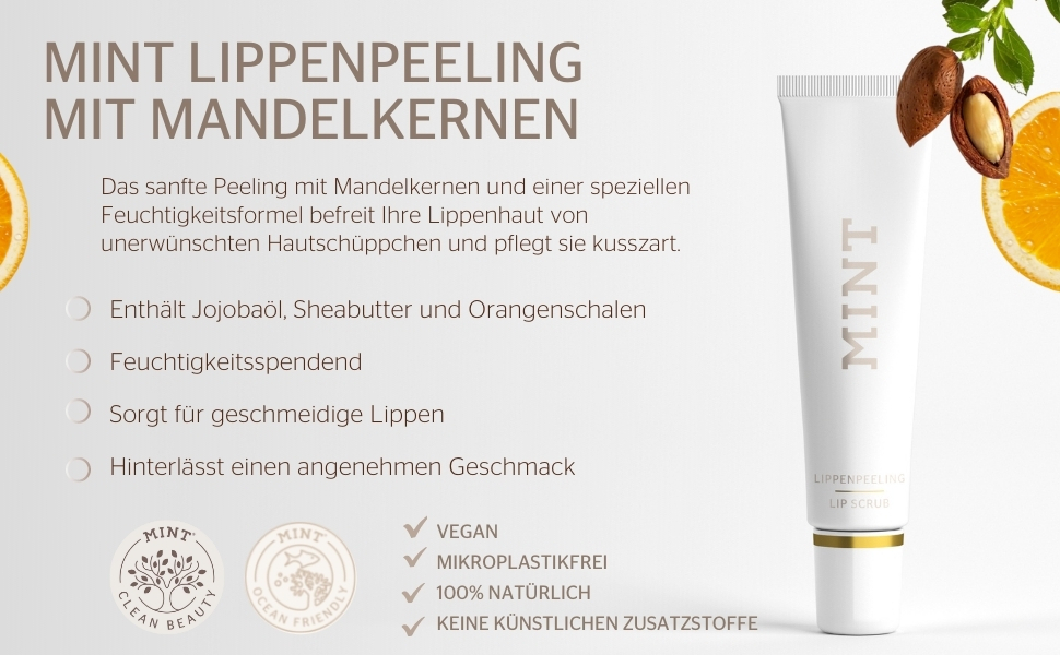 MINT Lippenpeeling mit Mandelkernen ( 15 ml) - medikamente-per-klick.de