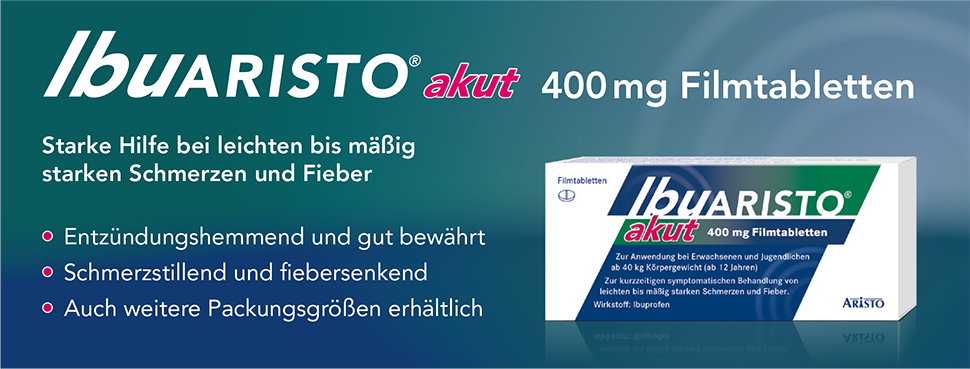 IBUARISTO akut 400 mg Filmtabletten (50 Stk) - medikamente-per-klick.de