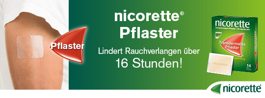 nicorette® 14 Nikotinpflaster, 25 mg Nikotin (14 Stk) -  medikamente-per-klick.de