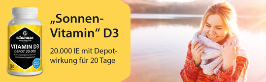 VITAMIN D3 20.000 I.E. Depot hochdosiert Tabletten Familienpackung (180  Stk) - medikamente-per-klick.de