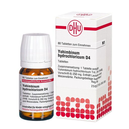 YOHIMBINUM HYDROCHLORICUM D 4 Tabletten (80 Stk) - medikamente-per-klick.de