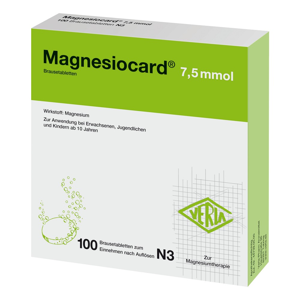 MAGNESIOCARD 7,5 mmol Brausetabletten (100 Stk) - medikamente-per-klick.de