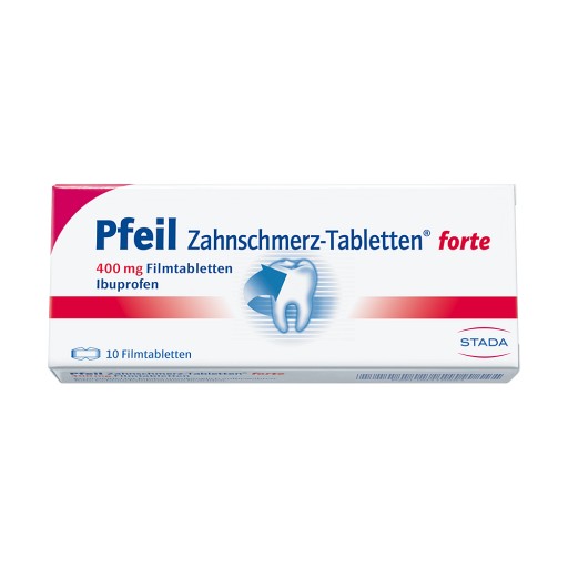PFEIL Zahnschmerz-Tabletten forte Filmtabletten (10 Stk) -  medikamente-per-klick.de