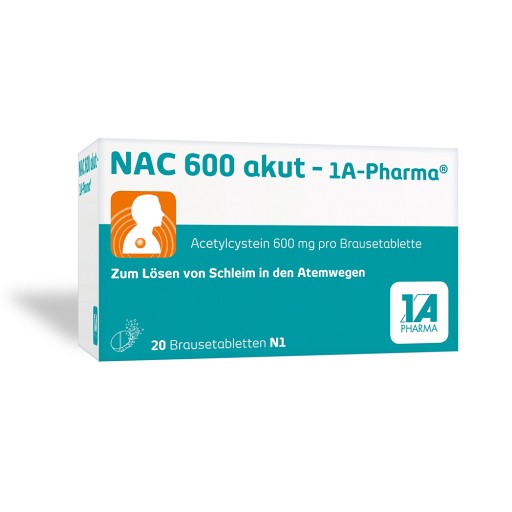 NAC 600 akut-1A Pharma Brausetabletten (20 Stk) - medikamente-per-klick.de