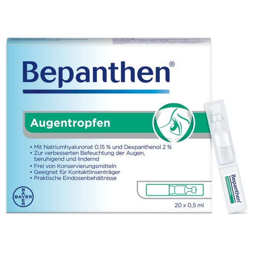 Bepanthen® Augentropfen für trockene Augen in Ein-Dosis-Behältnissen 20 X  0,5ml