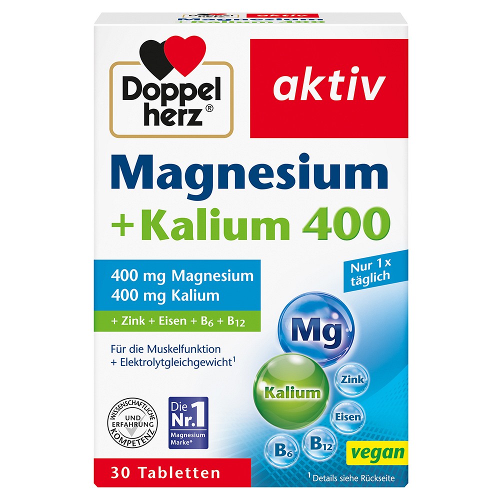 DOPPELHERZ Magnesium+Kalium Tabletten (30 Stk) - medikamente-per-klick.de