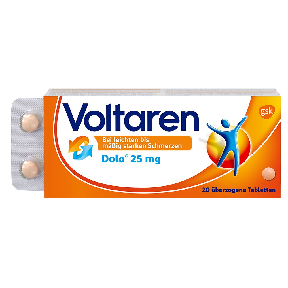 VOLTAREN Dolo 25 mg überzogene Tabletten (20 St) - medikamente-per-klick.de