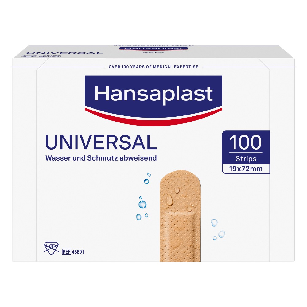 HANSAPLAST Universal Strips waterres.19x72 mm (100 Stk) -  medikamente-per-klick.de