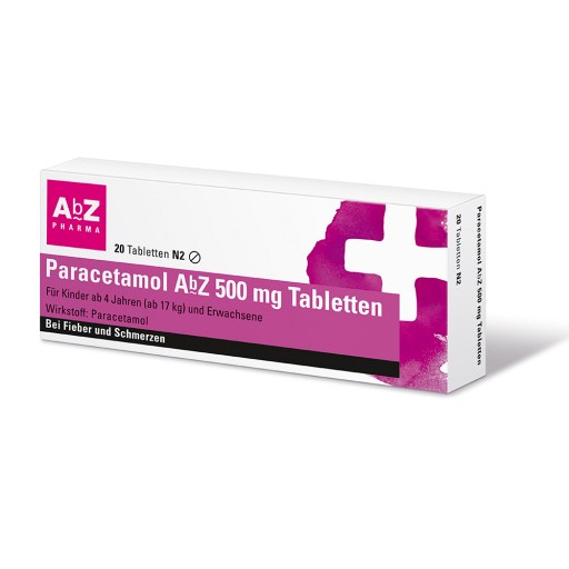 PARACETAMOL AbZ 500 mg Tabletten (20 Stk) - medikamente-per-klick.de
