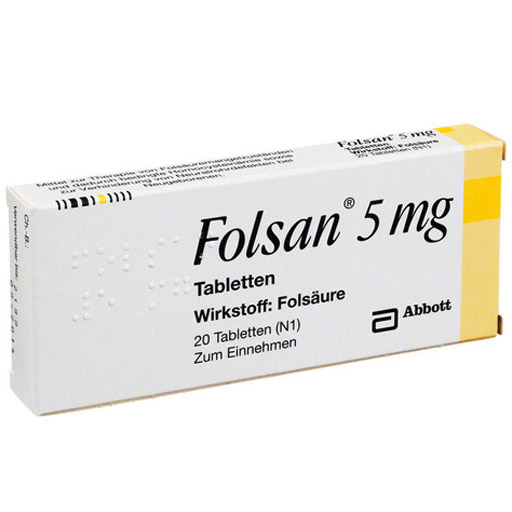 FOLSAN 5 mg Tabletten (20 Stk) - medikamente-per-klick.de