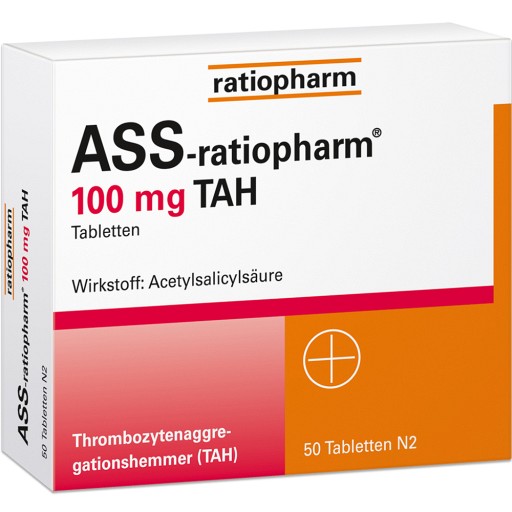 ASS-ratiopharm 100 mg TAH Tabletten (50 Stk) - medikamente-per-klick.de