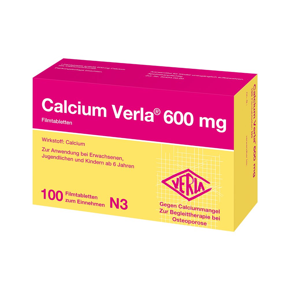 CALCIUM VERLA 600 mg Filmtabletten (100 Stk) - medikamente-per-klick.de