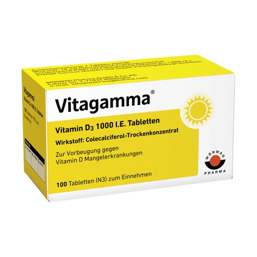 VITAGAMMA Vitamin D3 1.000 I.E. Tabletten (100 St) -  medikamente-per-klick.de
