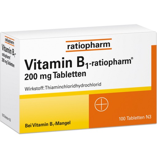 VITAMIN B1-RATIOPHARM 200 mg Tabletten (100 Stk) - medikamente-per-klick.de
