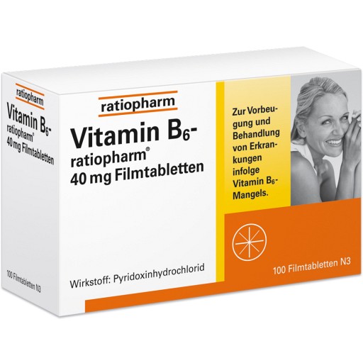 VITAMIN B6-RATIOPHARM 40 mg Filmtabletten (100 Stk) -  medikamente-per-klick.de