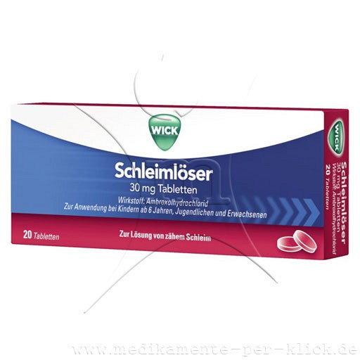 WICK Schleimlöser 30 mg Tabletten (20 Stk) - medikamente-per-klick.de