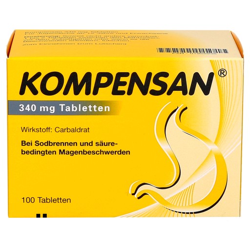 Kompensan 340mg Tabletten - Bei Sodbrennen (100 Stk) -  medikamente-per-klick.de