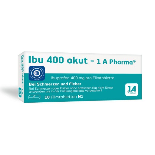IBU 400 akut-1A Pharma Filmtabletten (10 Stk) - medikamente-per-klick.de