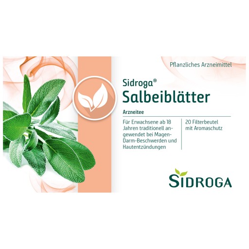 SIDROGA Salbeiblätter Tee Filterbeutel (20X1.5 g) - medikamente-per-klick.de