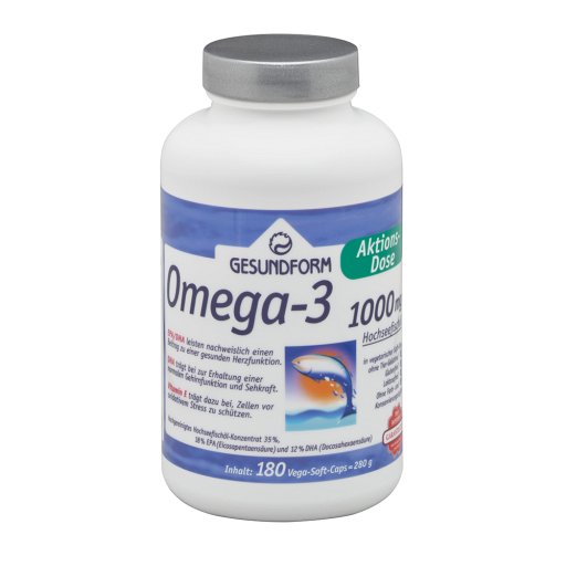 GESUNDFORM Omega-3 1.000 mg Kapseln (180 Stk) - medikamente-per-klick.de
