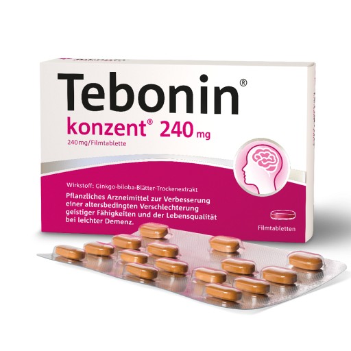 Tebonin® konzent 240 mg mit dem Wirkstoff Ginkgo biloba