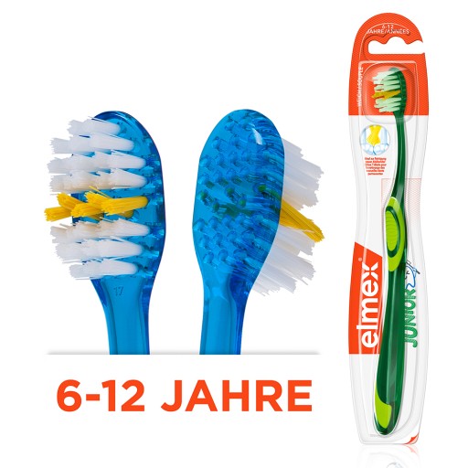 elmex Junior 6-12 Jahre Kinder-Zahnbürste mit weichen Borsten (1 Stk) -  medikamente-per-klick.de