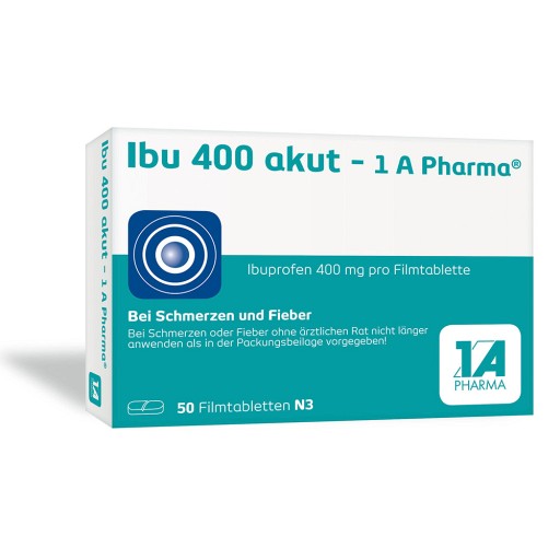 IBU 400 akut 1A Pharma Filmtabletten (50 St) - medikamente-per-klick.de