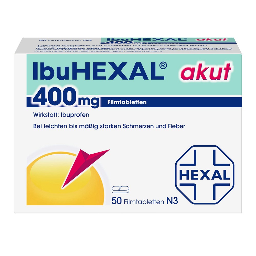 IBUHEXAL akut 400 Filmtabletten (50 St) - medikamente-per-klick.de