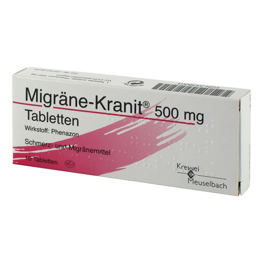 MIGRÄNE KRANIT 500 mg Tabletten (10 Stk) - medikamente-per-klick.de