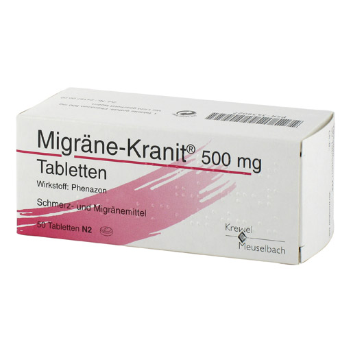 MIGRÄNE KRANIT 500 mg Tabletten (50 Stk) - medikamente-per-klick.de