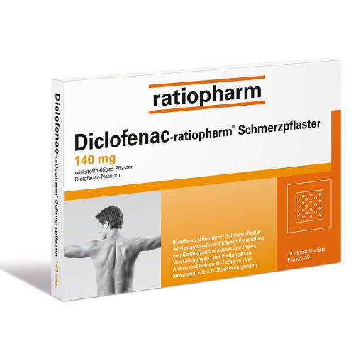 DICLOFENAC-ratiopharm Schmerzpflaster (10 Stk) - medikamente-per-klick.de