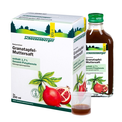 GRANATAPFEL MUTTERSAFT Schoenenberger Heilpfl.S. (3X200 ml) - medikamente -per-klick.de