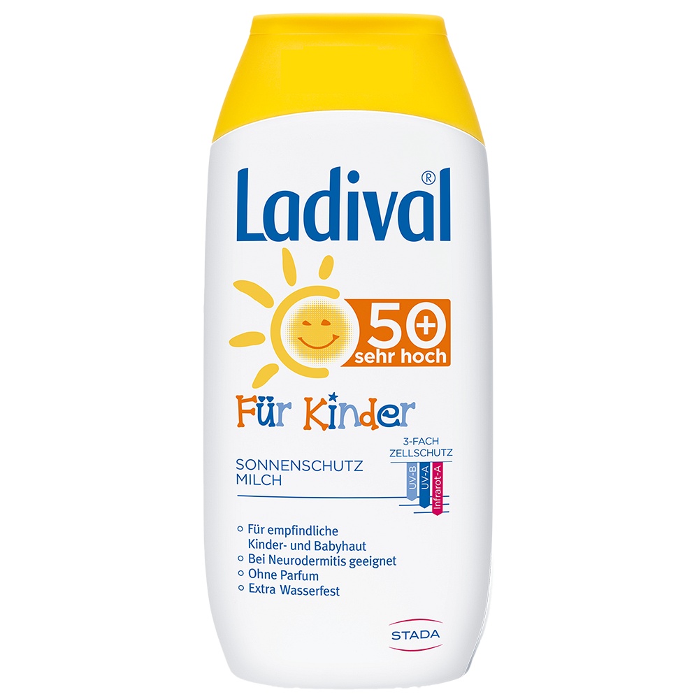 Ladival® Kinder Sonnenmilch mit LSF 50+ (200 ml) - medikamente-per-klick.de