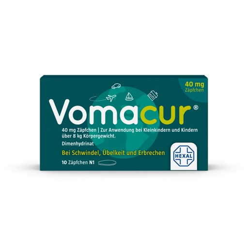 VOMACUR 40 Suppositorien (10 Stk) - medikamente-per-klick.de