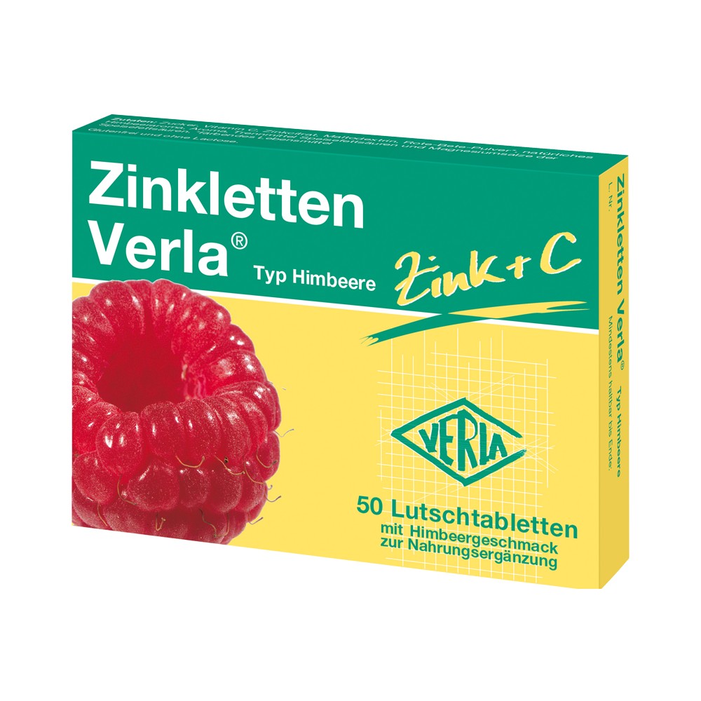ZINKLETTEN Verla Himbeere Lutschtabletten (50 Stk) -  medikamente-per-klick.de