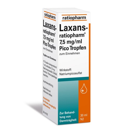 LAXANS-ratiopharm 7,5 mg/ml Pico Tropfen (30 ml) - medikamente-per-klick.de