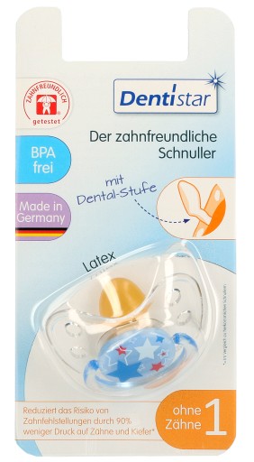 DENTISTAR zahnfreundlicher Schnuller für Babys ohne Zähne (1 Stk) -  medikamente-per-klick.de