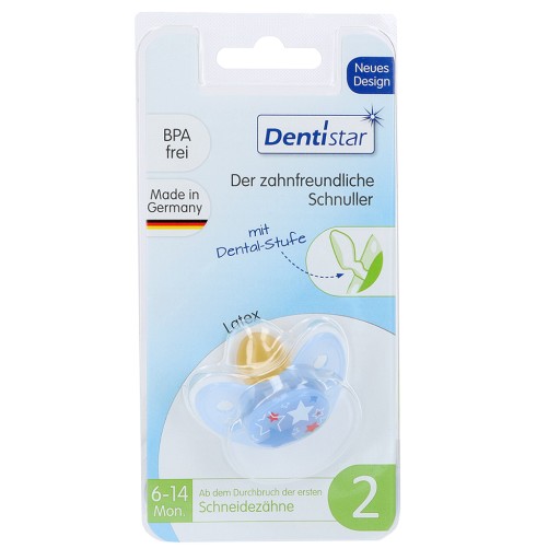 DENTISTAR zahnfreundlicher Schnuller aus Latex ab dem 1.Zahn (1 Stk) -  medikamente-per-klick.de