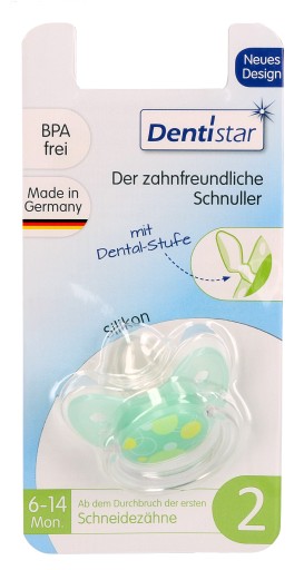 DENTISTAR zahnfreundlicher Schnuller aus Silikon 6-14 Monate (1 Stk) -  medikamente-per-klick.de