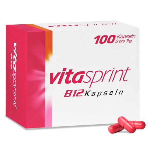 Vitasprint B12 Kapseln, mit Vitamin B12 für mehr Energie (100 Stk) -  medikamente-per-klick.de