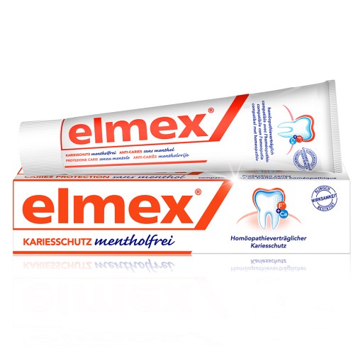 elmex Kariesschutz mentholfrei Zahnpasta ohne ätherische Öle (75 ml) -  medikamente-per-klick.de