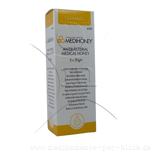 MEDIHONEY antibakterieller medizinischer Honig Gel (5X20 g) -  medikamente-per-klick.de