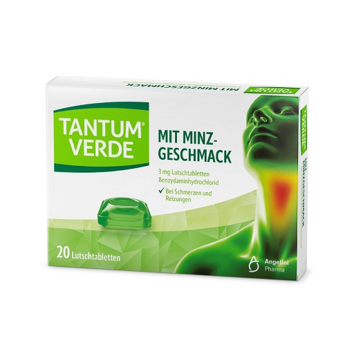 TANTUM VERDE 3 mg Lutschtabl.m.Minzgeschmack (20 Stk) -  medikamente-per-klick.de