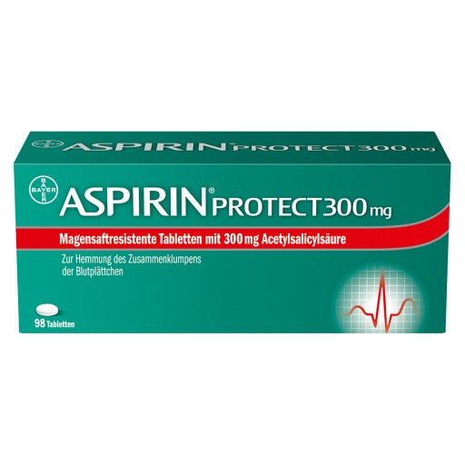 ASPIRIN Protect 300 mg magensaftres.Tabletten (98 Stk) -  medikamente-per-klick.de