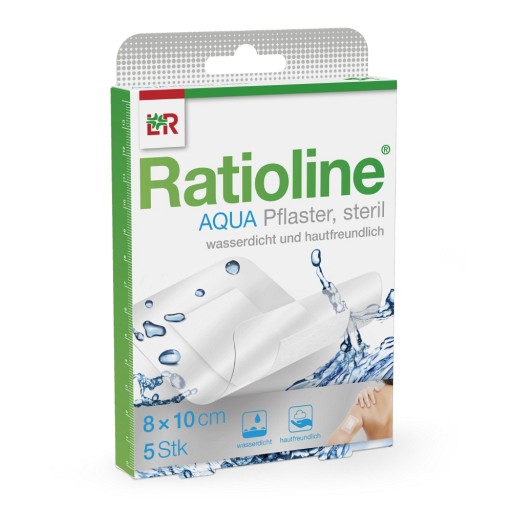 RATIOLINE aqua Duschpflaster Plus 8x10 cm steril (5 Stk) -  medikamente-per-klick.de